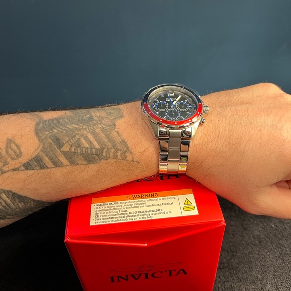 Invicta Speedway Men's Watch-44mm MOD-49362 Silver&Blue Dial(NWT) Limited!! - Picture 9 of 13